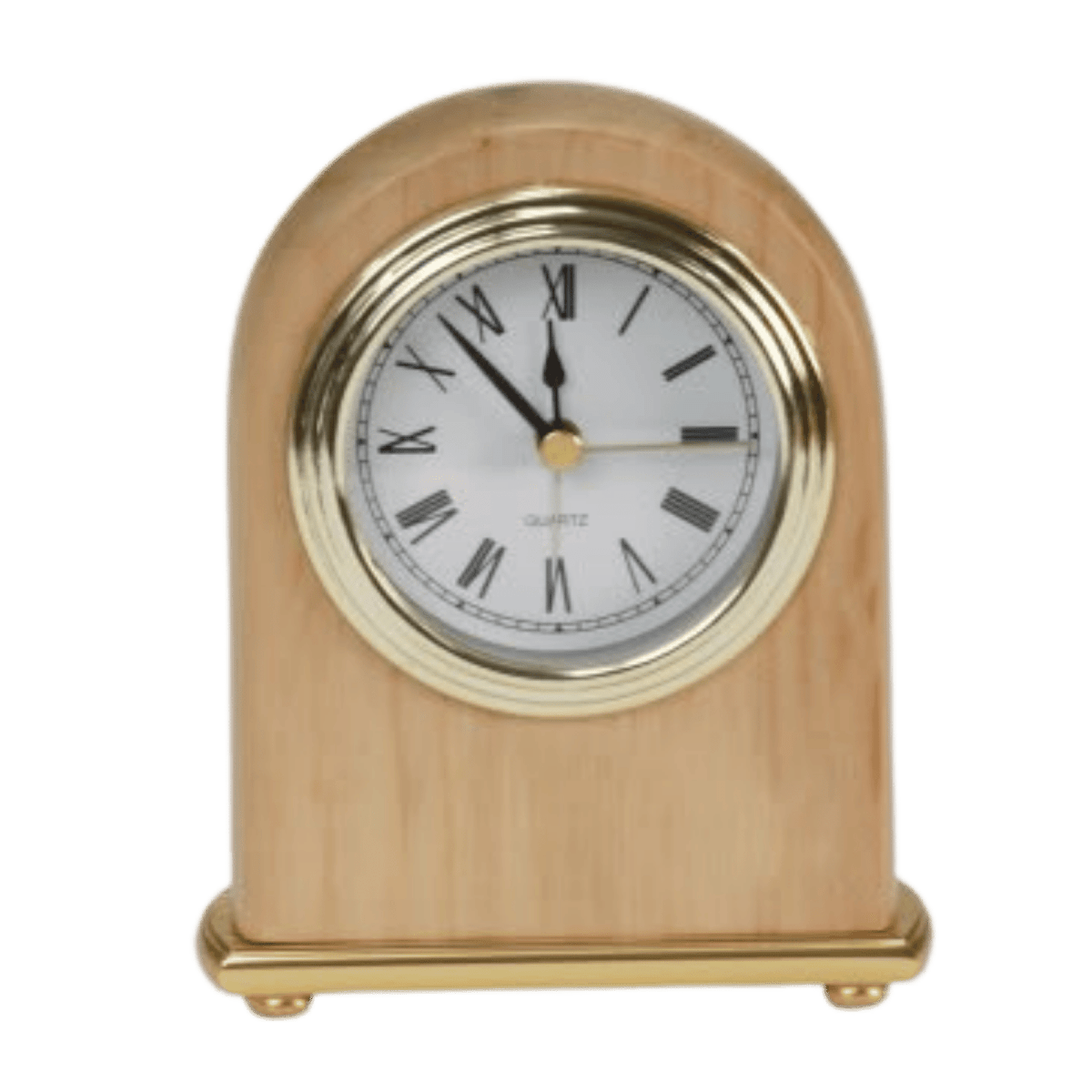 Red Alder Desk Clocks with Engraved Personalization - 4" x 5"
