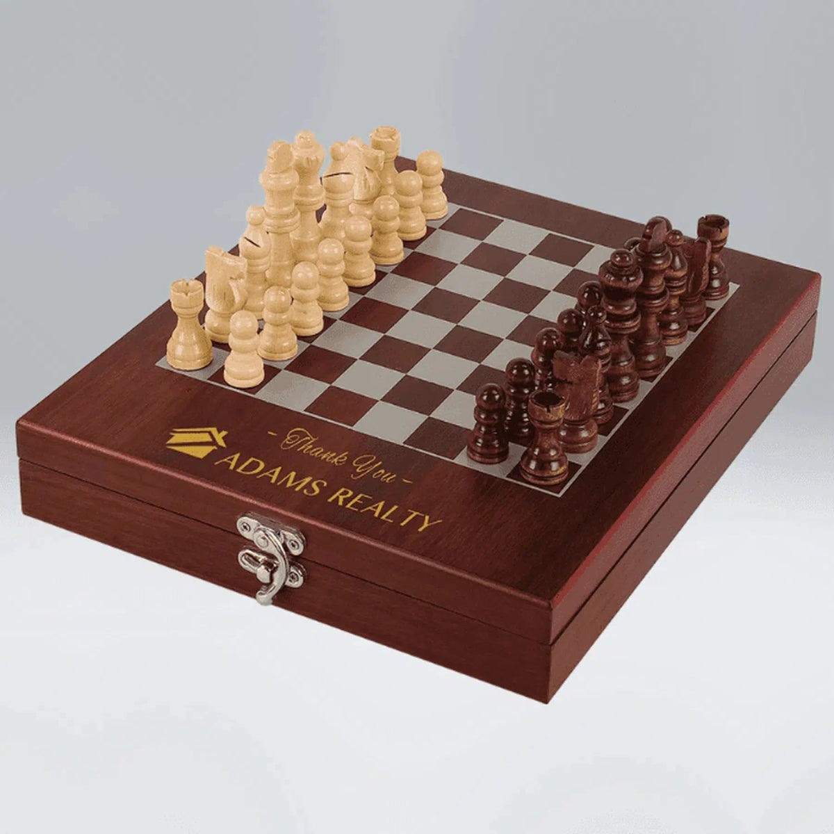 Rosewood Finish Chess Set - LightForce Laser Engraving, LLC