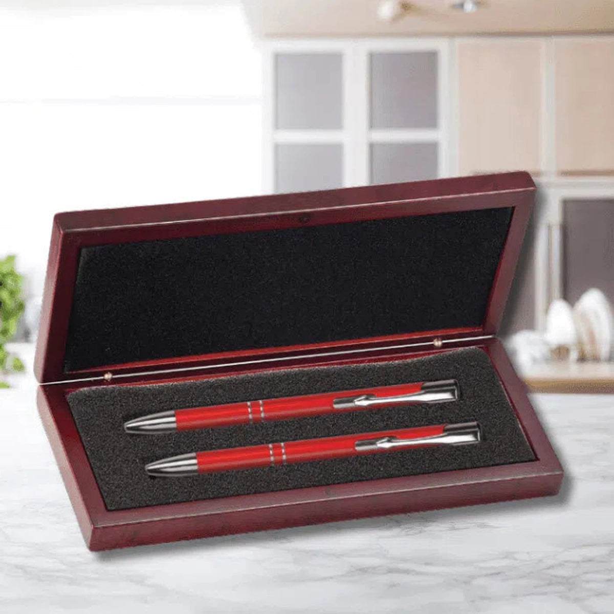 Rosewood Finish Gift Box (Watches, Medals, Pens or Jewelry) - LightForce Laser Engraving, LLC