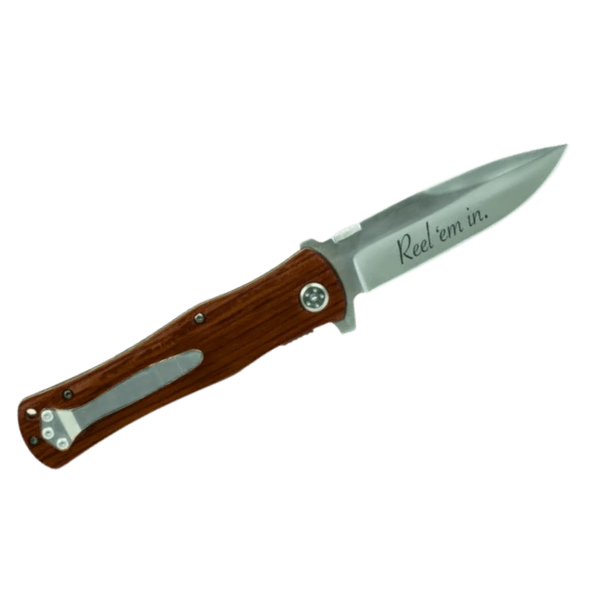 Rosewood Handle Pocket Knife - LightForce Laser Engraving, LLC