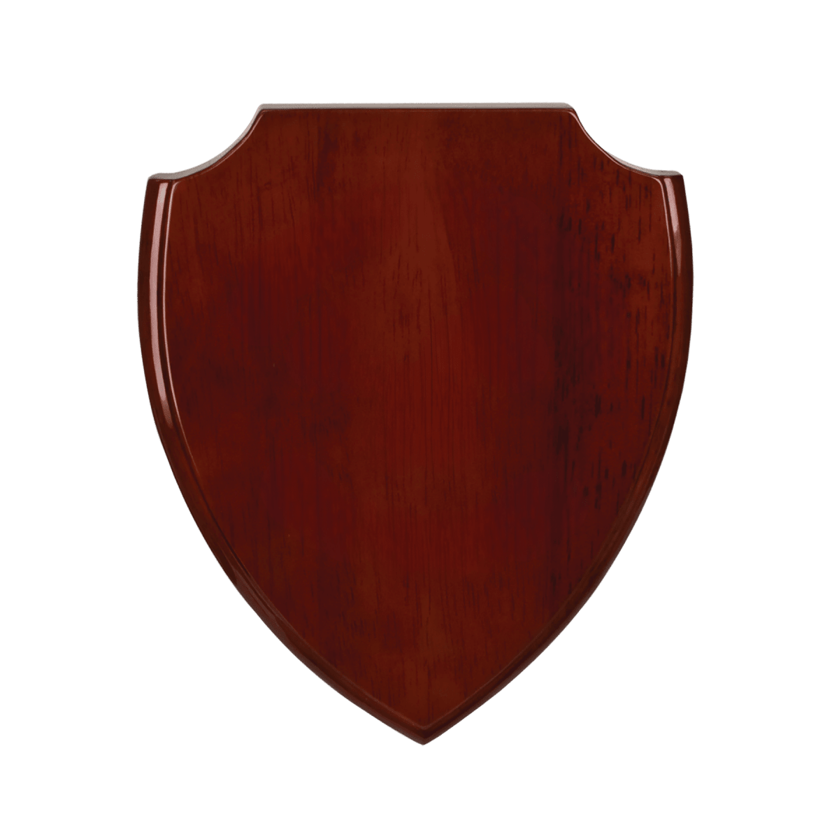 Rosewood Piano Finish Shield Plaque Board - 7" x 9" (7 1/4" x 8 3/4")