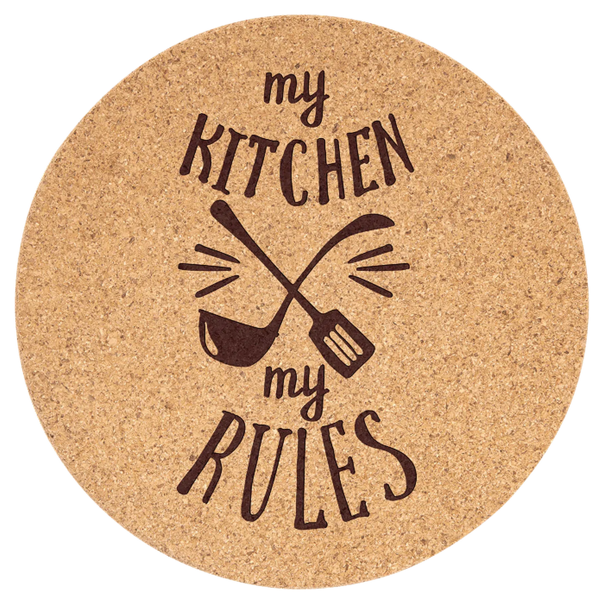 Round Cork Trivet - LightForce Laser Engraving, LLC