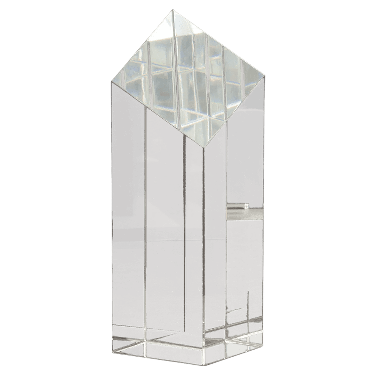 Self - Standing Crystal Diamond Top Pillar Awards - 7"