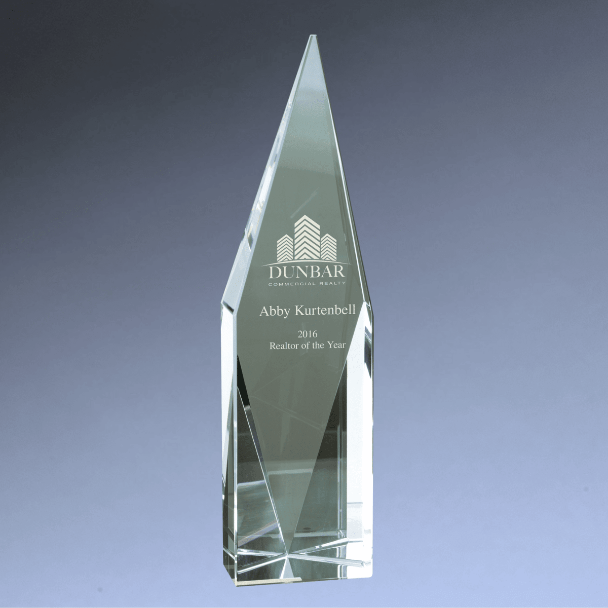 Self - Standing Crystal Diamond Tower Awards - 9 3/4"
