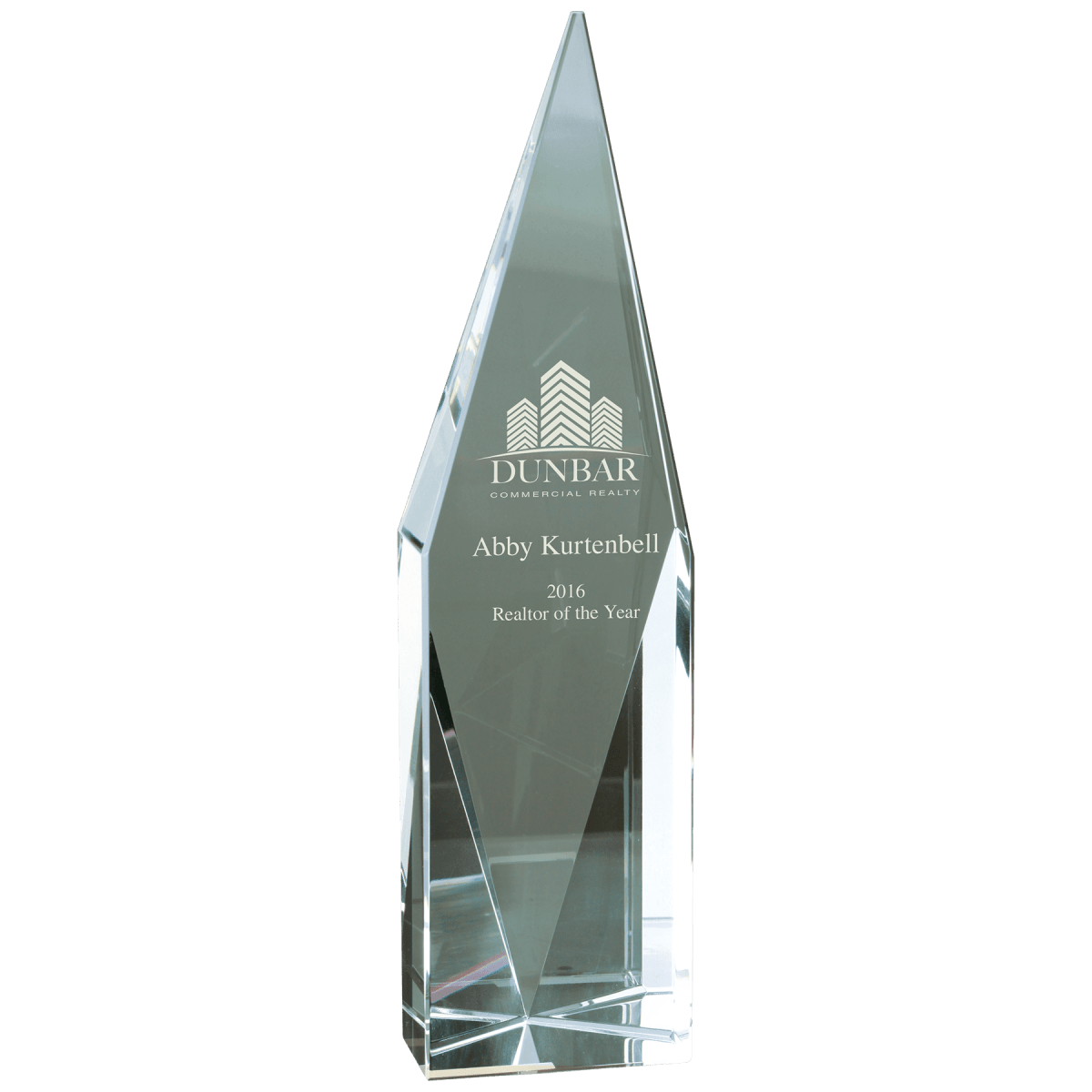 Self - Standing Crystal Diamond Tower Awards - 9 3/4"