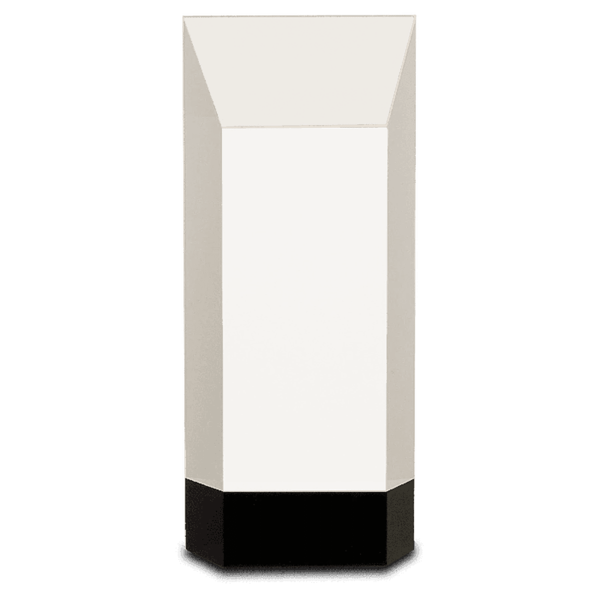 Self - Standing Crystal Rectangle Award on Black Crystal Base - 9 1/2"