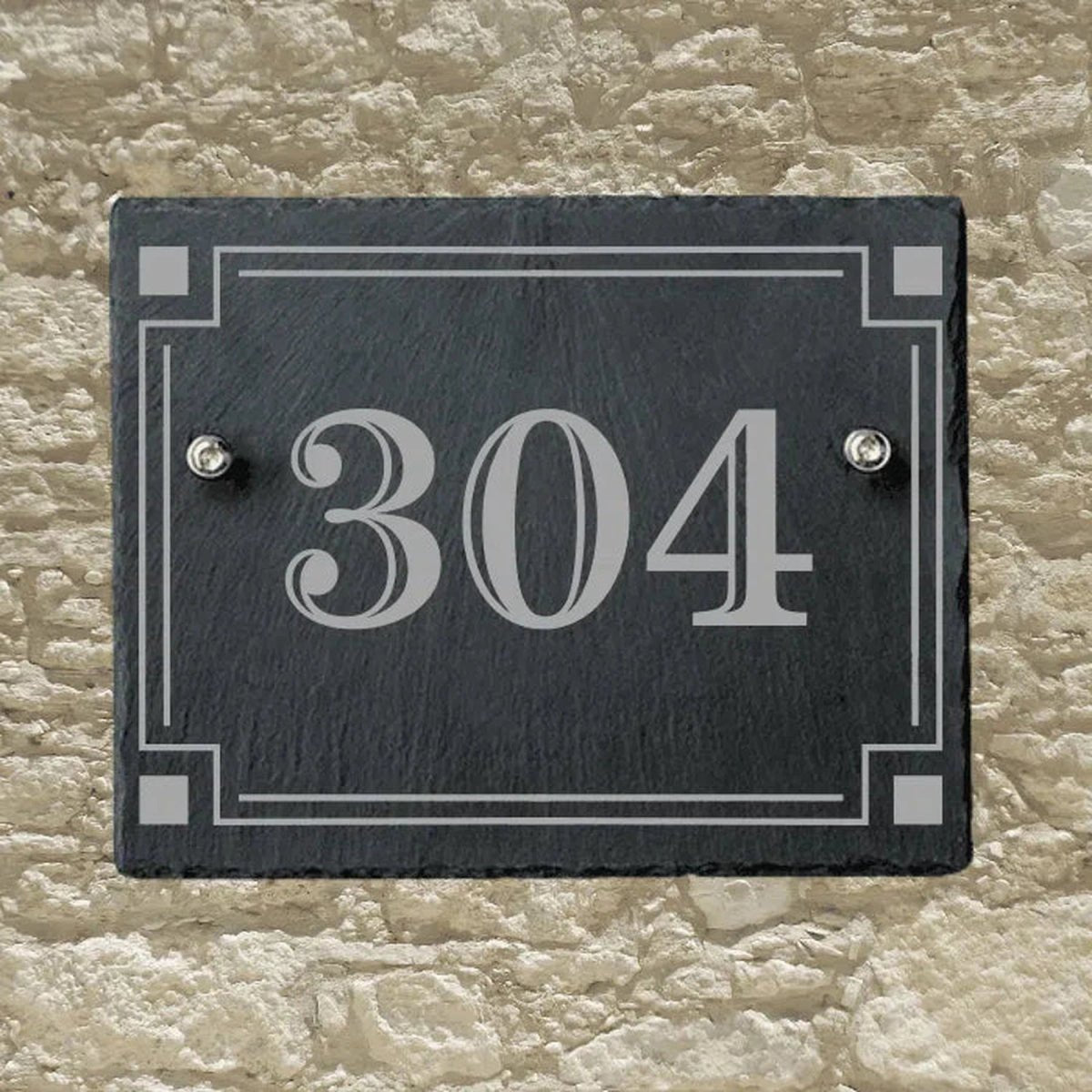 Slate Informational Signs with Bolts | Custom Utility Signs for Indoor or Outdoor - Room Number