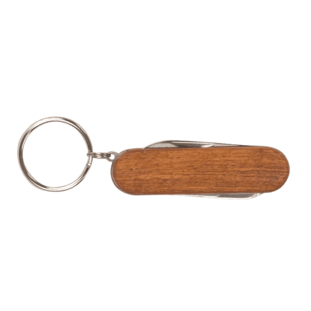 Small 2 1/4" Wood 3 - Function Pocket Knife Keychain - LightForce Laser Engraving, LLC