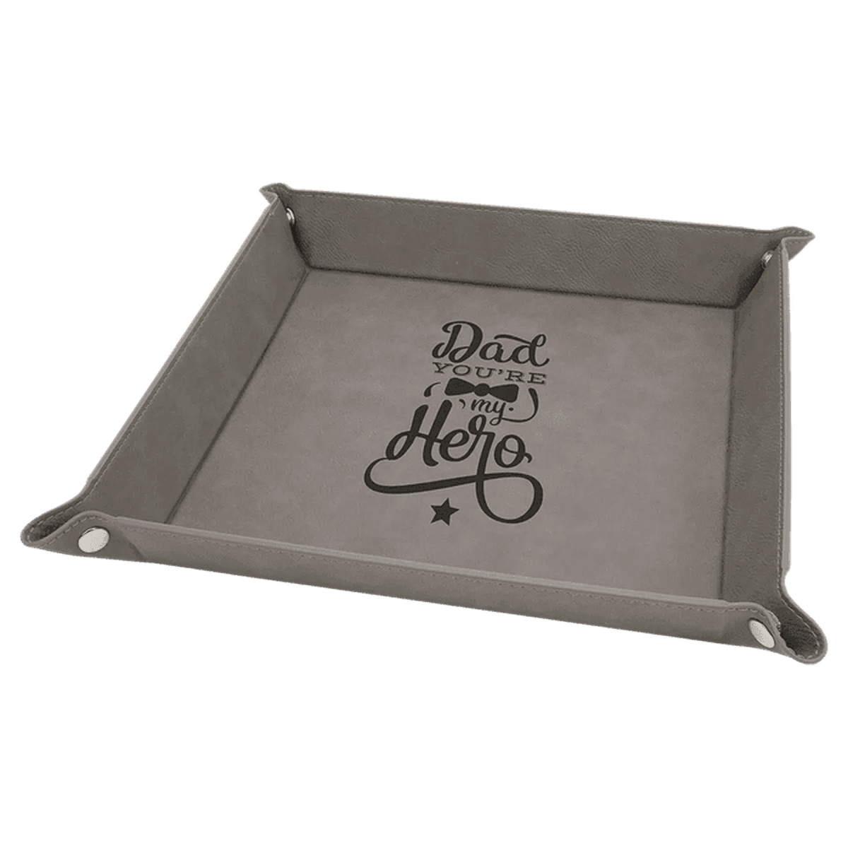 Snap Up Valet and Caddy Trays with Sport Themes - Gray