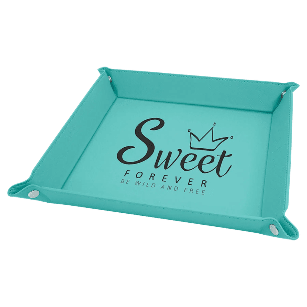 Snap Up Valet and Caddy Trays with Sport Themes - Teal