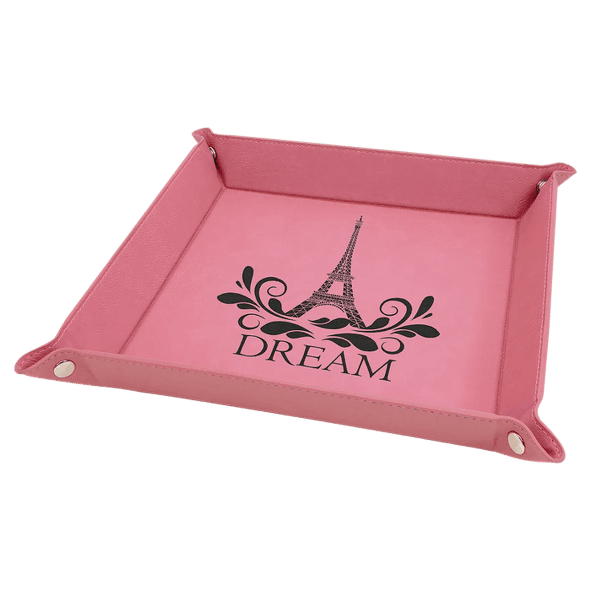 Snap Up Valet and Caddy Trays with Sport Themes - Pink