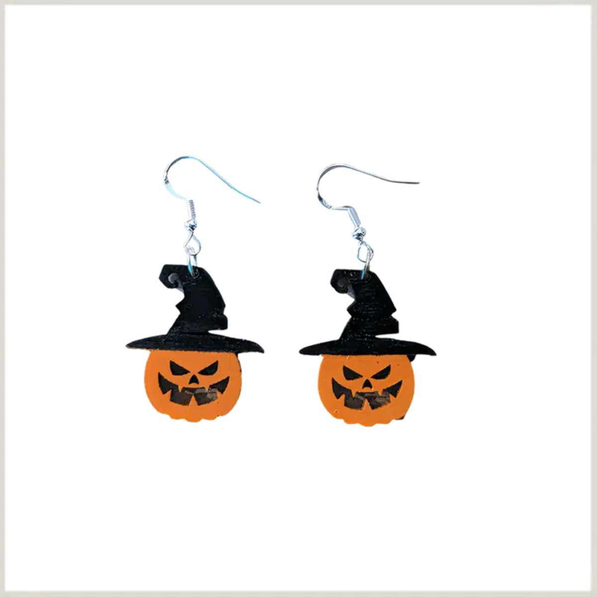 Spooky Halloween Earrings Hand - Made (Ghost, Pumpkin, Spider, Coffin, Spider Web) - LightForce Laser Engraving, LLC