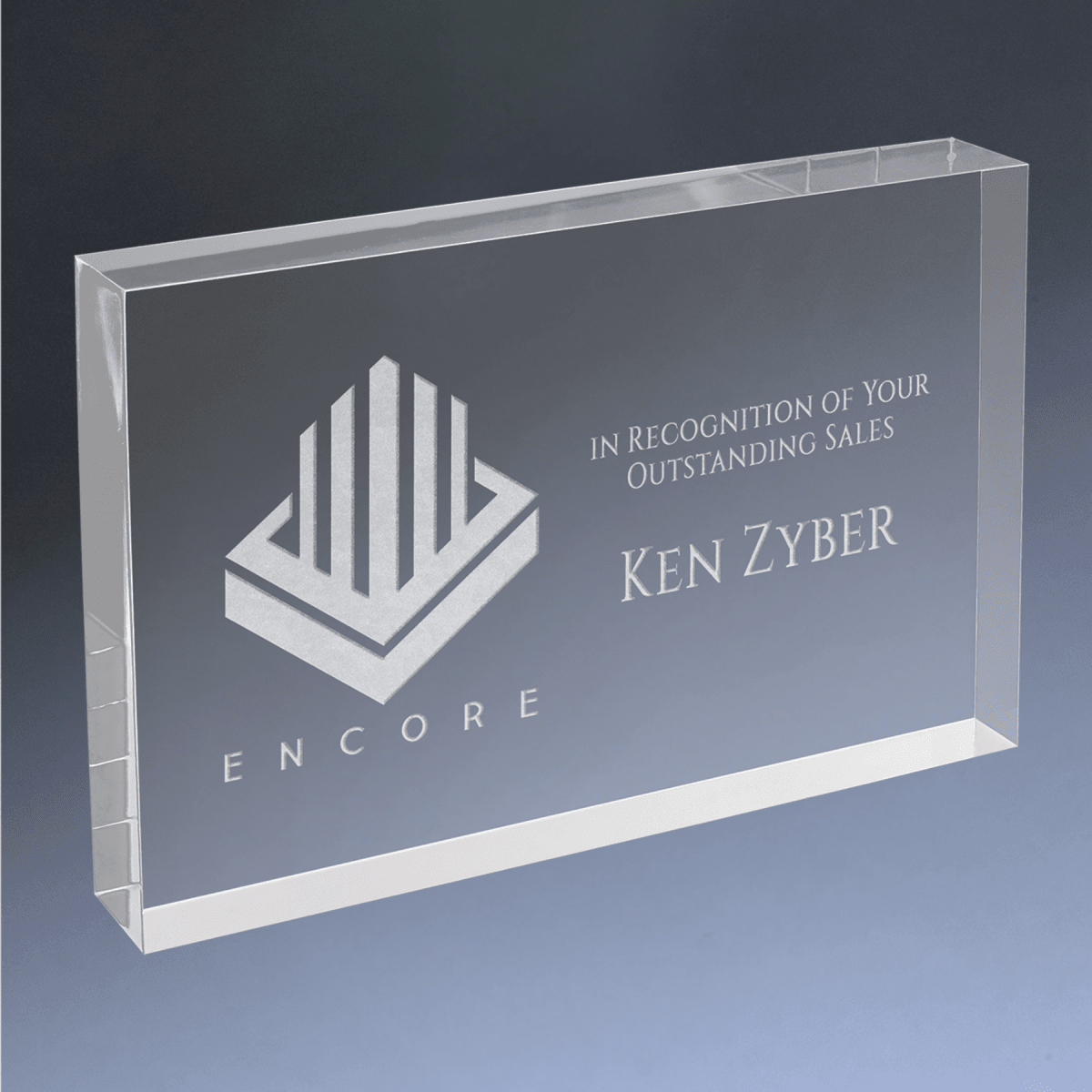 Square - Cut Clear Rectangle Acrylic Award - 4 x 6