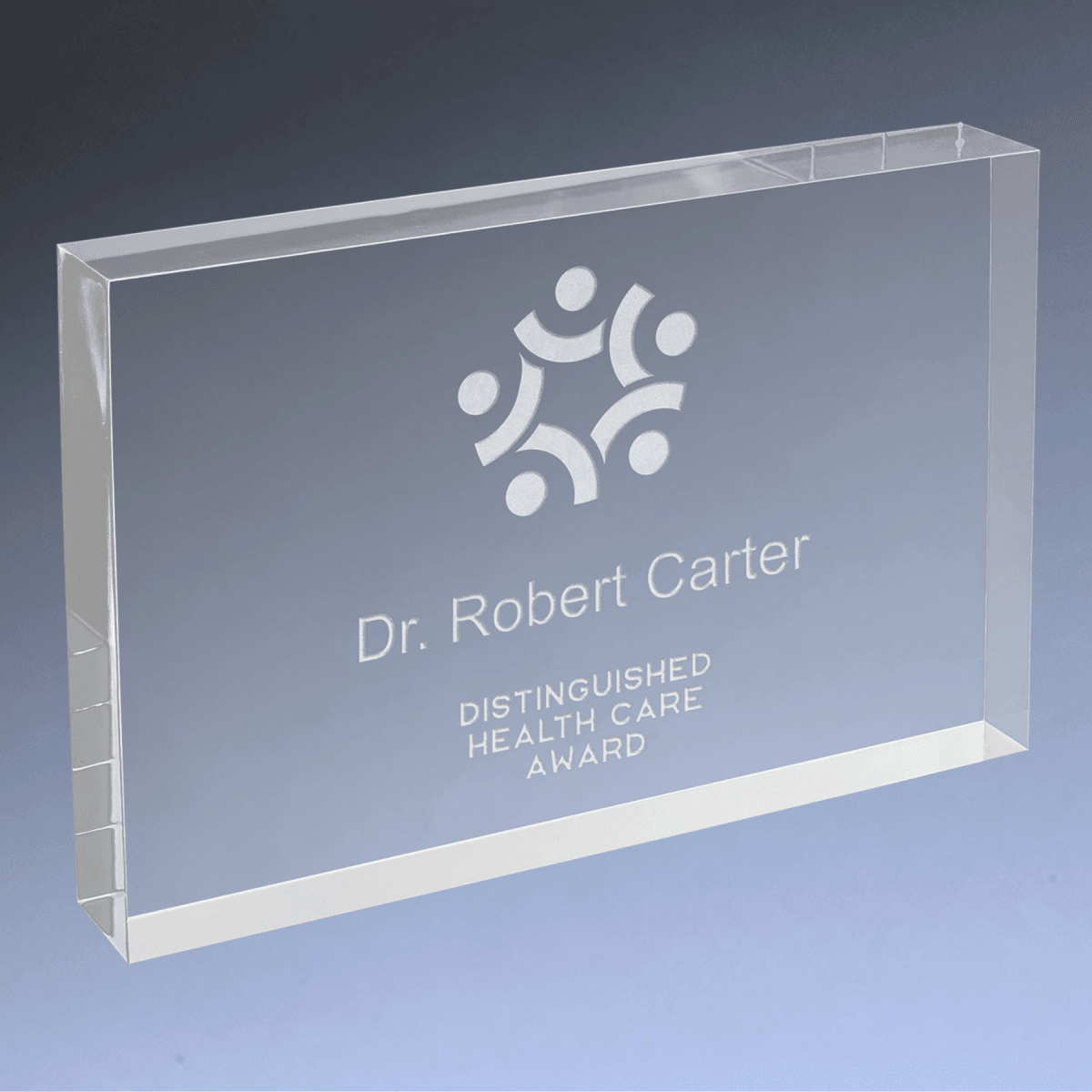 Square - Cut Clear Rectangle Acrylic Award - 5 x 7"