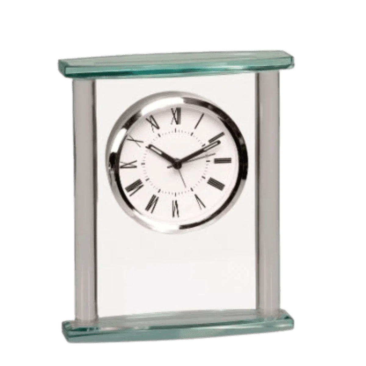 Square Glass Clock with Jade Top - LightForce Laser Engraving, LLC