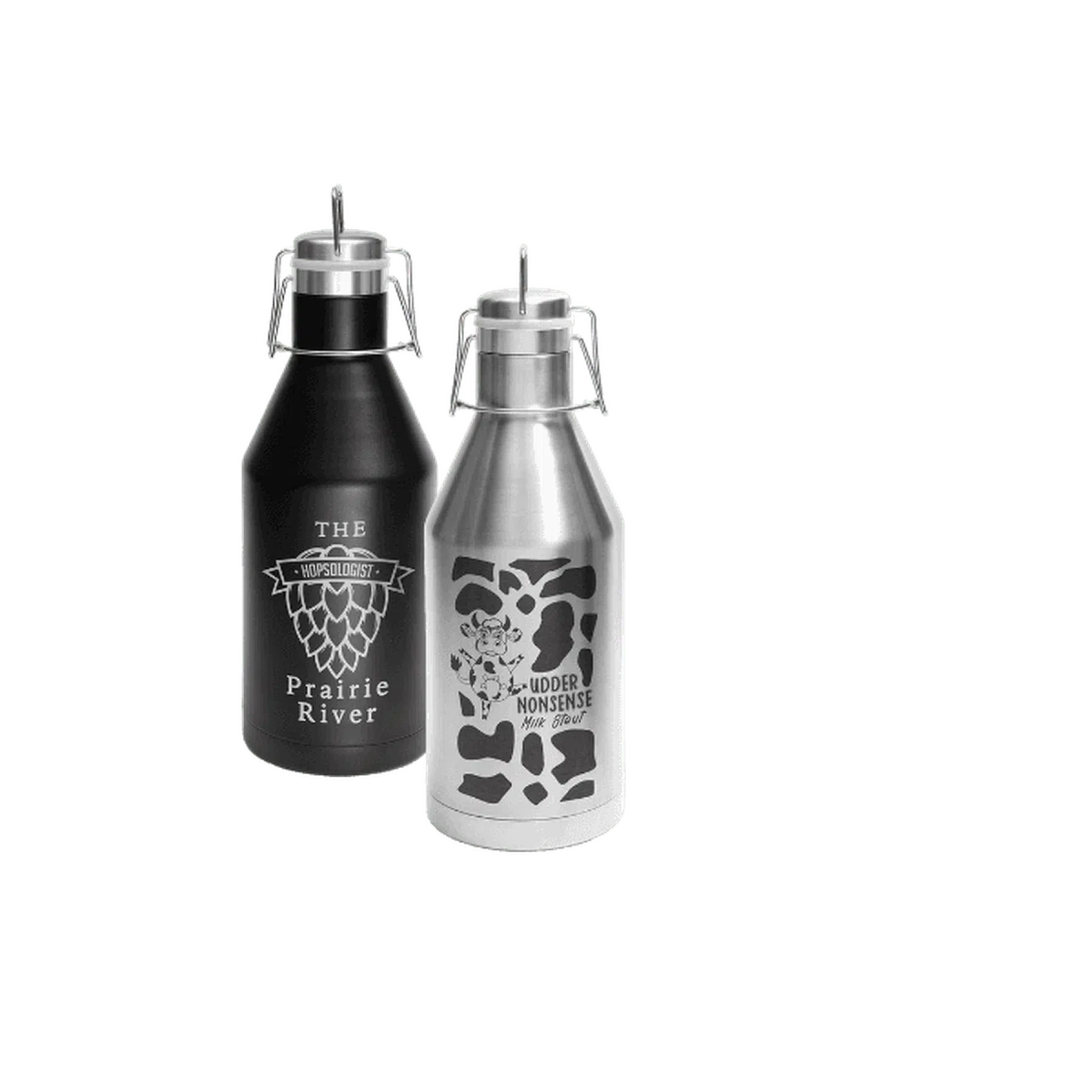 Stainless Steel Polar Camel 64 oz. Vacuum Insulated Growler with Swing - Top - LightForce Laser Engraving, LLC