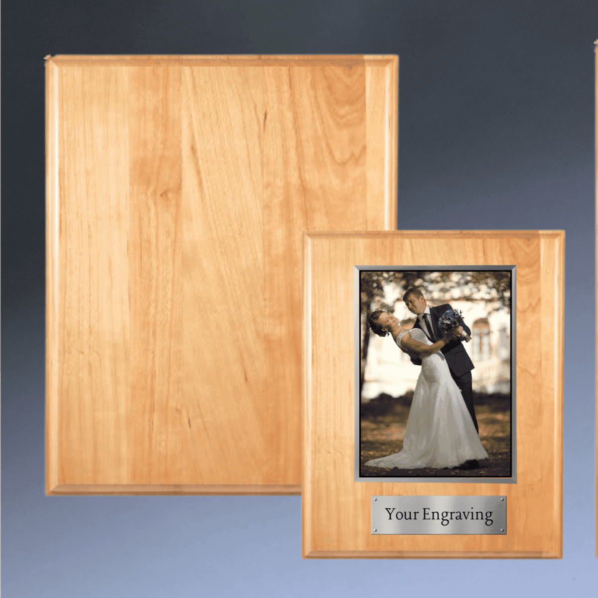 Step - Edge Cherry Plaque Board with Deep Engraving (Plates Optional) - 5" x 7"
