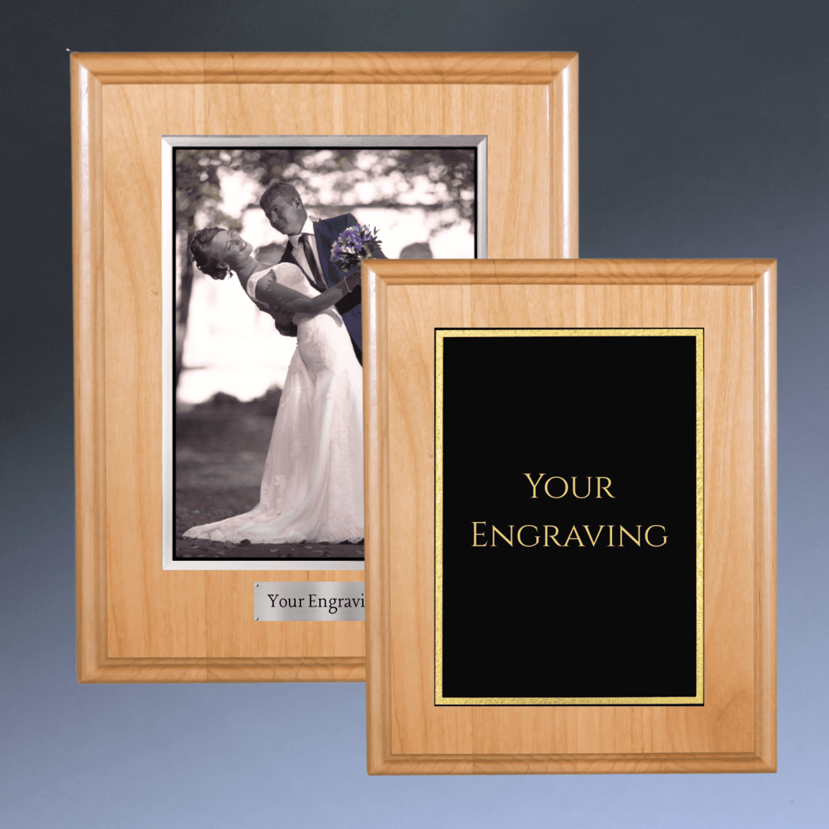 Step - Edge Red Alder Plaque Board with Custom Engraving - 4" x 6"