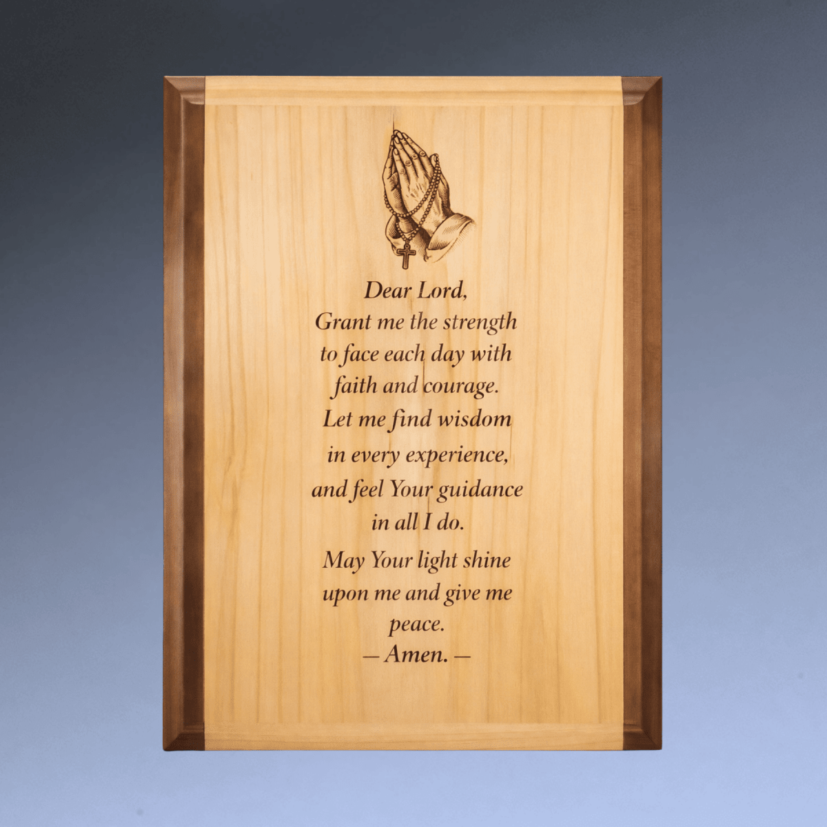 Two - Toned Step - Edge Wood Plaque Board for Engraving - 7" x 9"