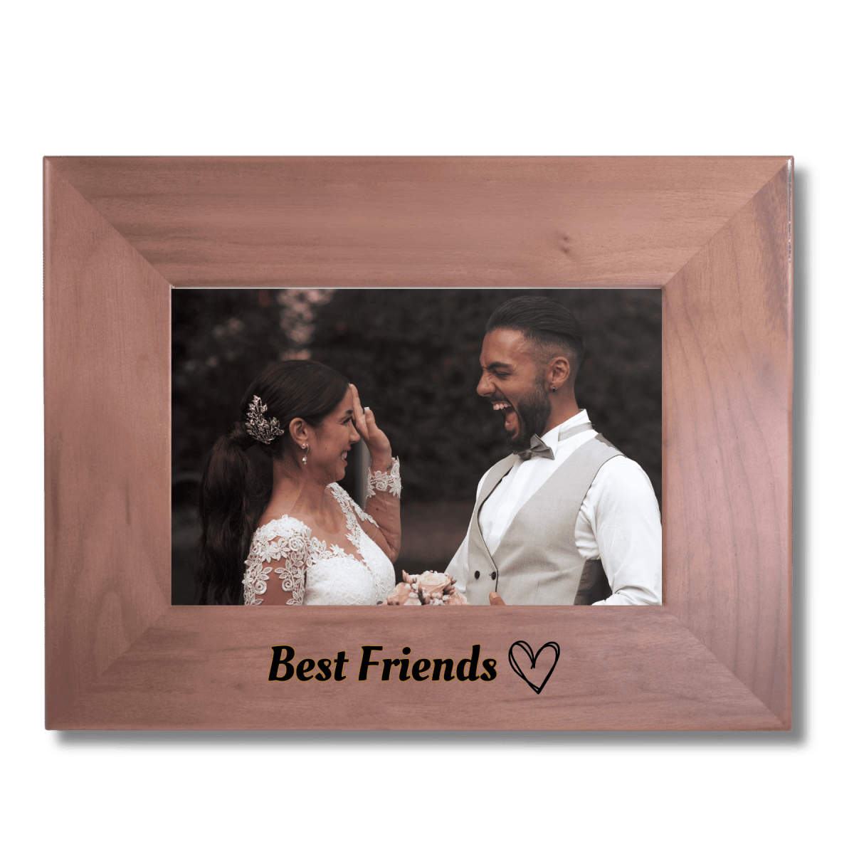 Walnut Picture Frames with Personalized Engraving - 5" x 7"