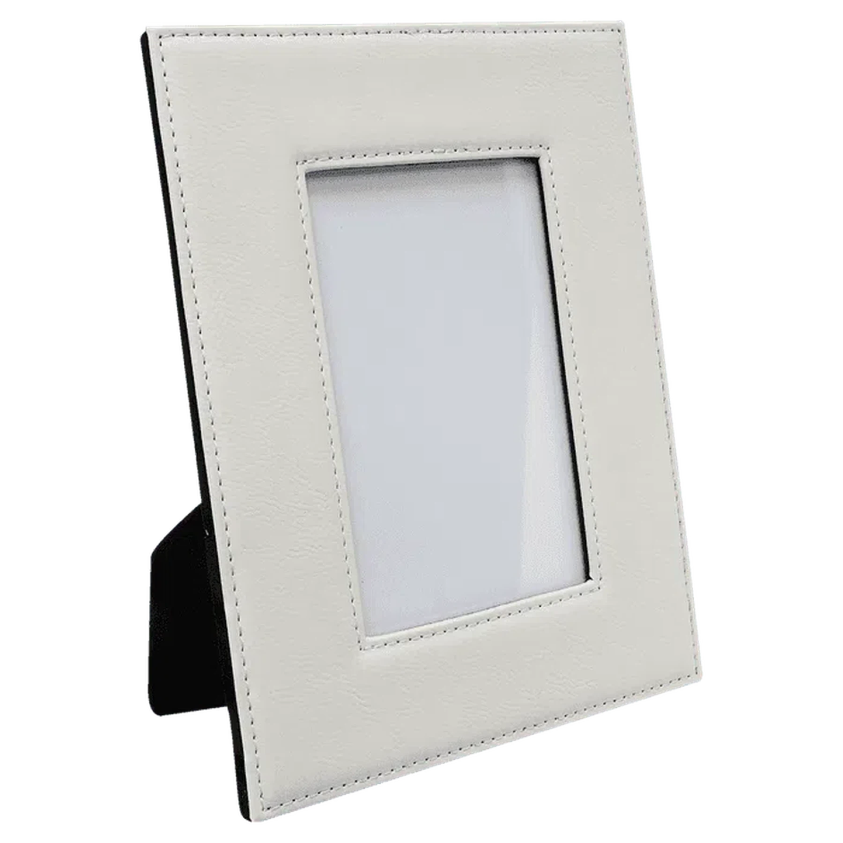 White Leatherette Frame (Various Sizes) - LightForce Laser Engraving, LLC