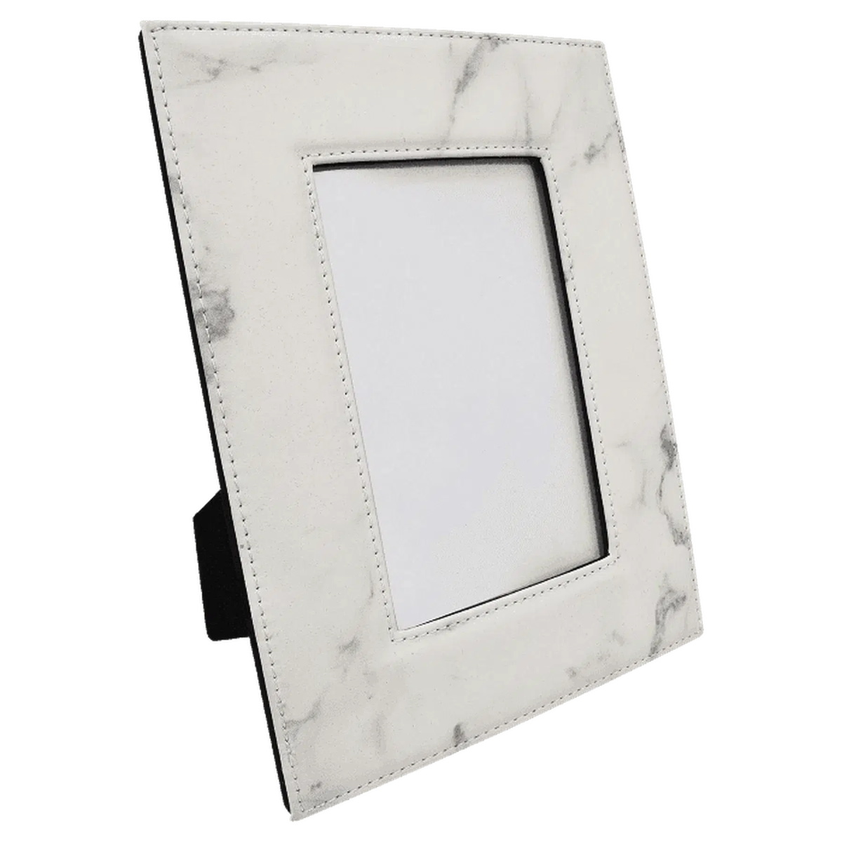 White Marble Leatherette Frame (Various Sizes) - LightForce Laser Engraving, LLC