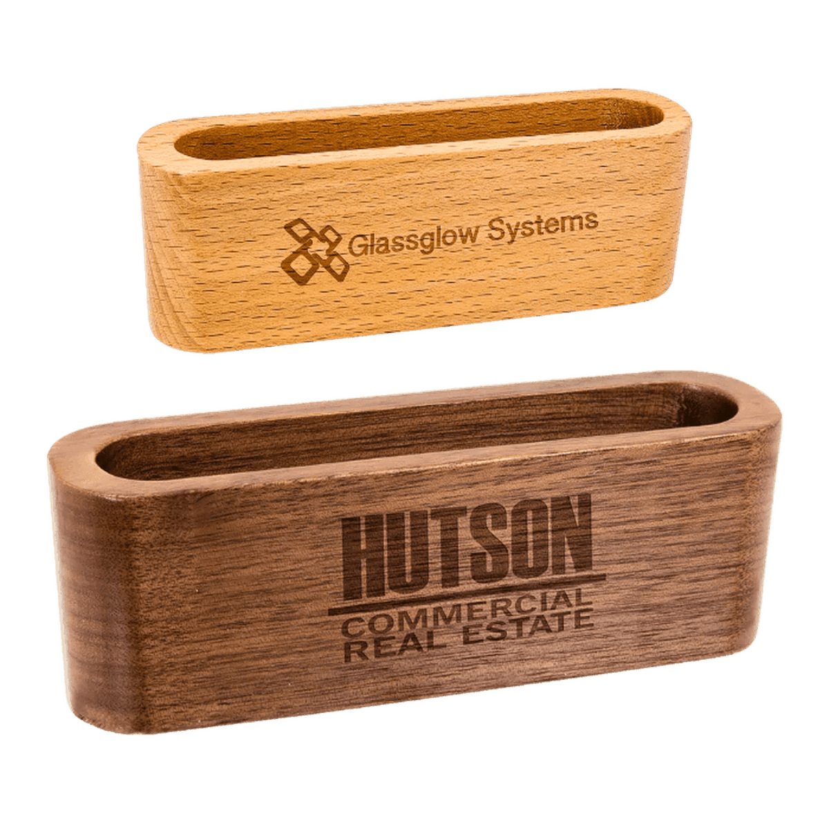 Wood Business Card Holders - Desk Card Holder - Beechwood